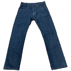 The Hundreds Mens Jeans 32 Dark Wash Straight Leg Button Fly Denim Preppy Retro